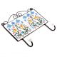 White And Yellow Bird Leaf Floral Tiles Hooks
